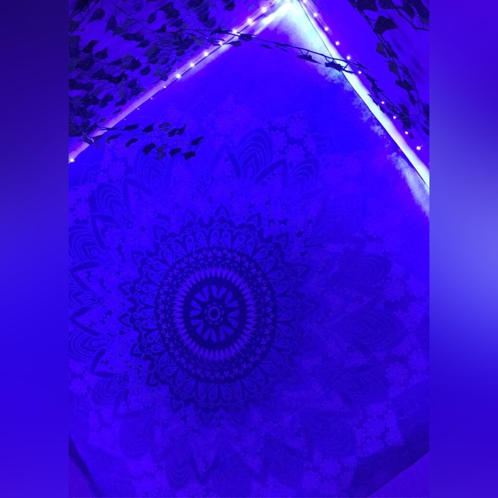 Light blue tapestry